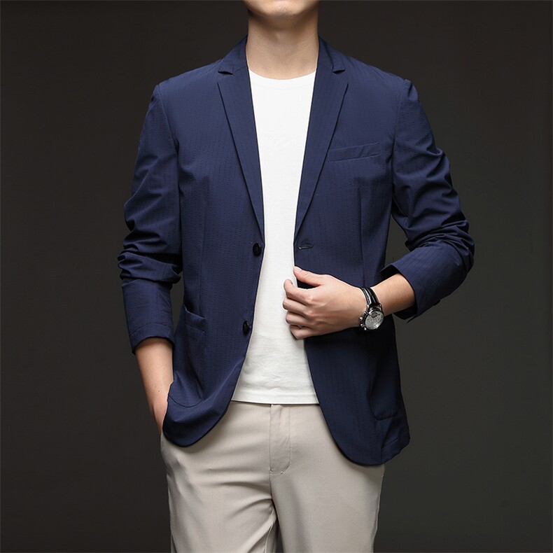 D332703男士2023年春季新款长袖西服休闲青年夹克品质西装单西,男装西服,电商B360