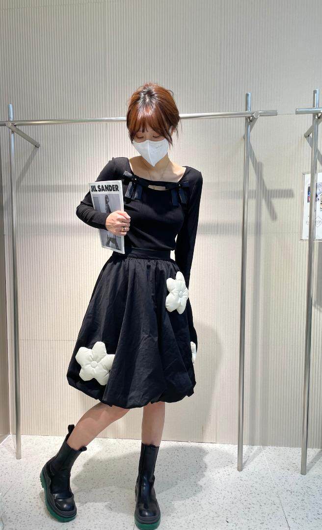 蝴蝶结打底小衫+花朵半裙，女装半身裙，LOVELS