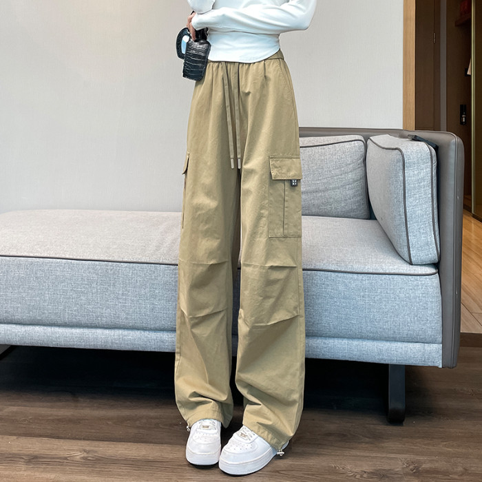 AK2453-p5025春季款速干阔腿休闲复古美式运动裤，女装休闲裤，星座617A-2