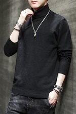 2021新款纯色高领毛衣男士宽松秋冬潮流多色针织衫DF65T，男装针织衫/毛衣，电商A102