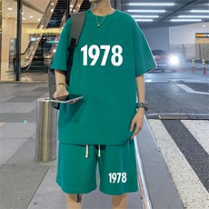 ！2024夏季新款男士华夫格短袖T恤百搭青少年一套HTZ56P50，男装T恤，电商B220