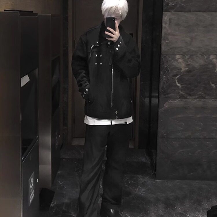 DJK8326-P85美式高街外套男春秋季设计感潮牌翻领夹克-网图现货,男装夹克,星座603-2
