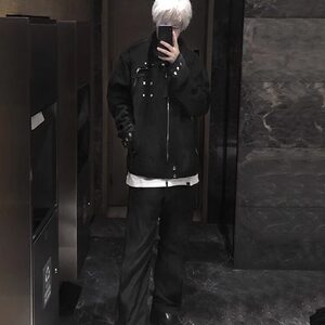 DJK8326-P85美式高街外套男春秋季设计感潮牌翻领夹克-网图现货图片
