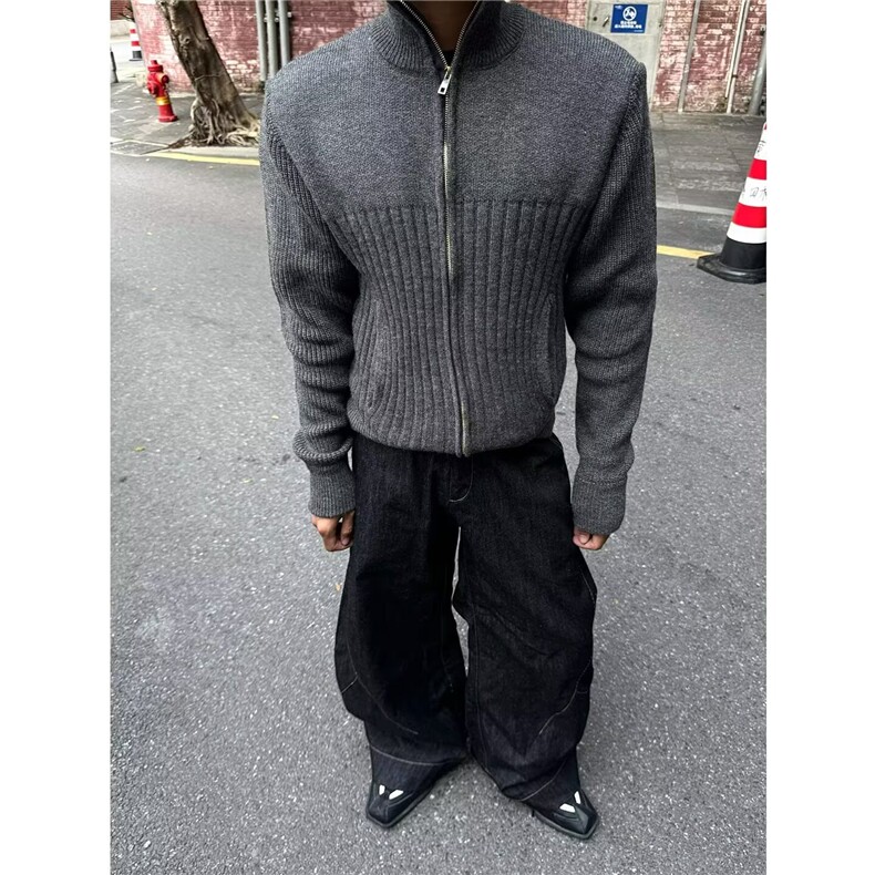 586-P58时尚气质流行ins百搭开衫毛衣日系简约慵懒原宿潮流，男装针织衫/毛衣，电商B323A