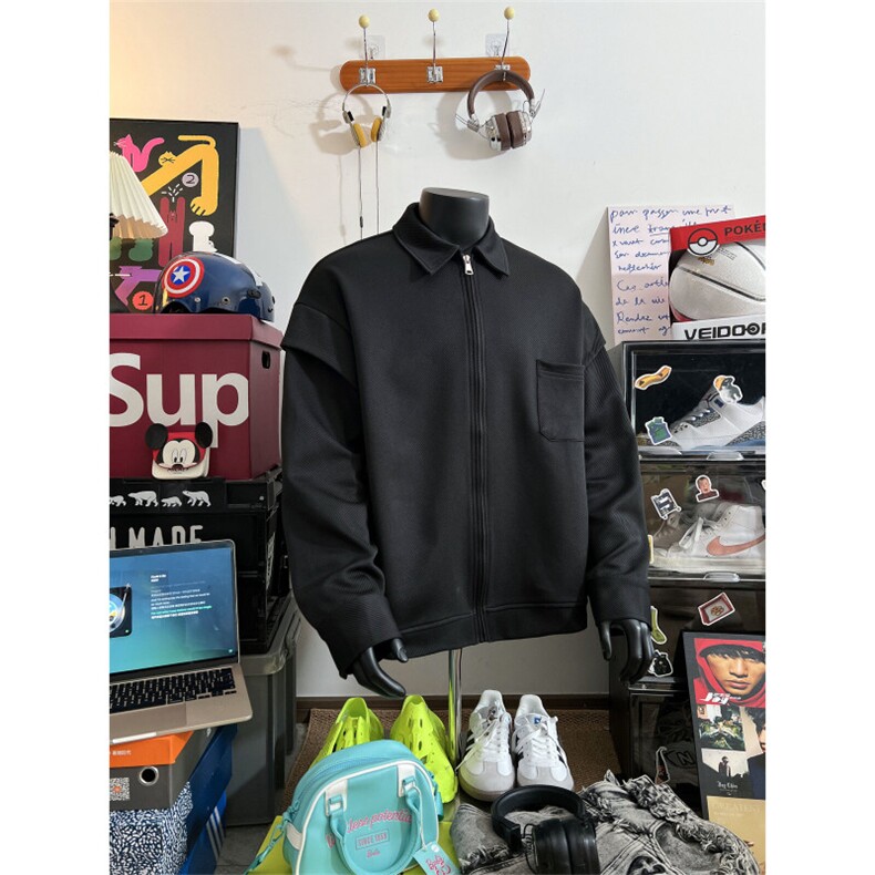 假模美式复古翻领夹克外套男100聚酯JK2505-特P65控118,男装夹克,电商B370