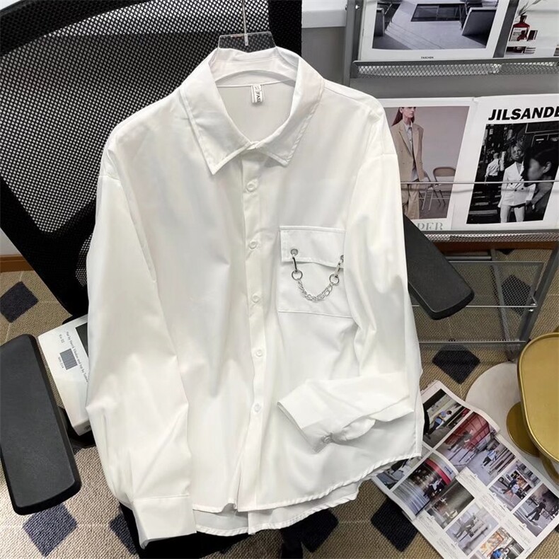 克莱因新款蓝男感冰丝春夏衬衣外套痞帅港风in潮C209P32,男装衬衫,星座1116-2