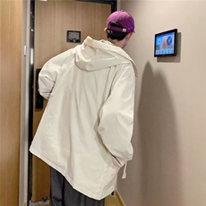 新款简约文艺ins潮流男青春流行方领百搭夹克长袖秋季潮慵懒W20，男装夹克，星座506