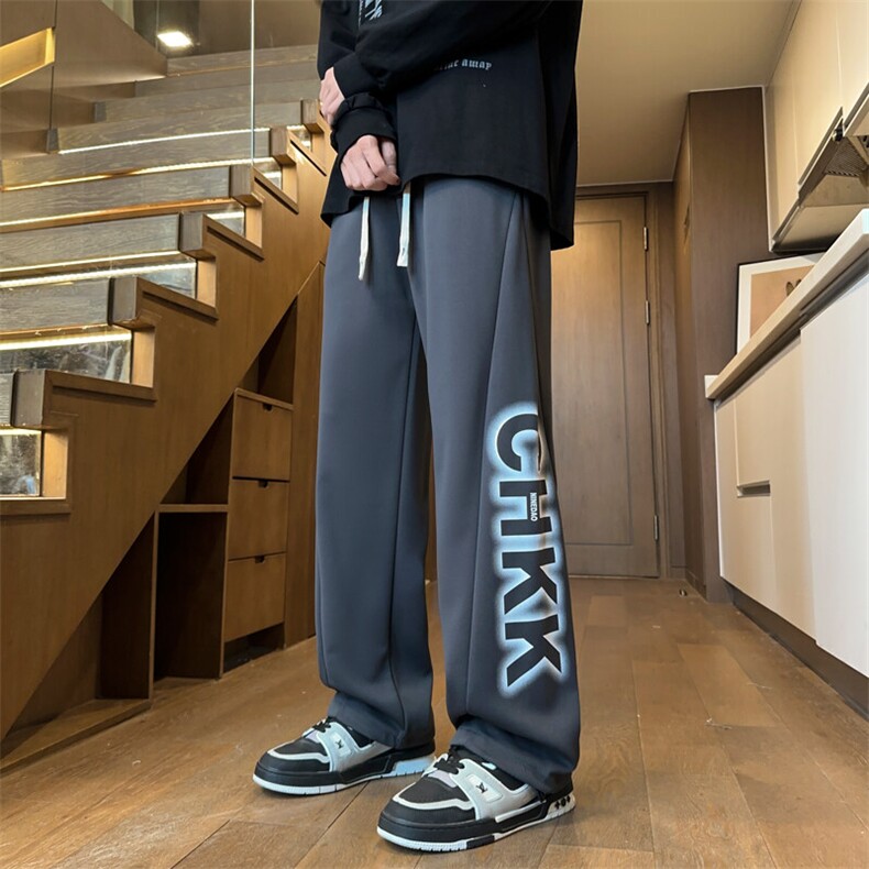 ！2025秋冬新款男士百搭卫裤学生直筒裤WK2056特P38加绒48,男装休闲裤,电商B220