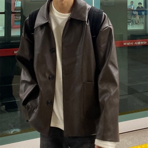 816B-PY007-P105 韩皮衣外套型男轻熟风 PU皮痞帅图片
