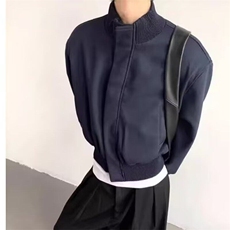 Q29/P66美式高街垫肩短款外套男款春秋高级感廓形立领飞行员夹克，男装夹克，星座1506