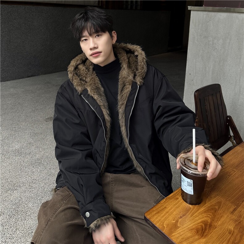 美式潮牌连帽棉服男女秋冬加厚保暖棉衣外套12252-P108,男装棉衣,电商C307
