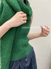 现货 花纹围脖披肩两件套毛衣，女装针织衫/毛衣，东町