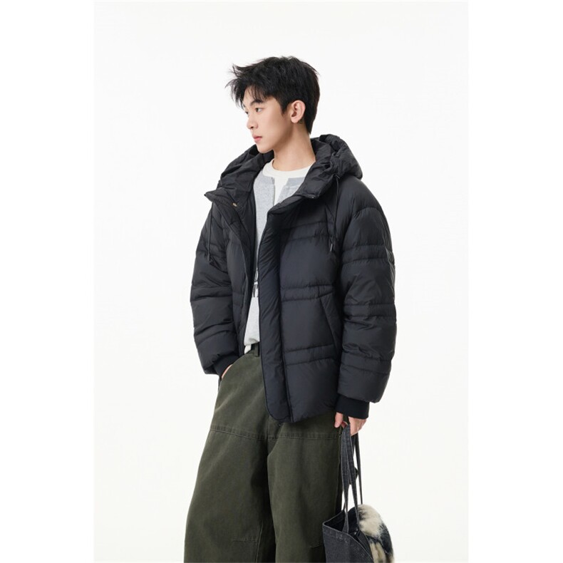 90%绒新标有报告连帽韩版宽松羽绒服上衣Y986/P350现货,男装羽绒服,星座202