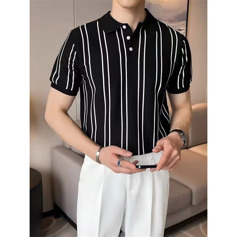 M605-P45翻领短袖polo衫男潮牌夏季t恤韩版修身潮流百搭T恤上衣,男装Polo衫,星座617A-1（原B318A）