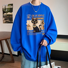 5XL华夫格卫衣男大码胖子圆领长袖t恤HW76429-P30，男装T恤，电商A040