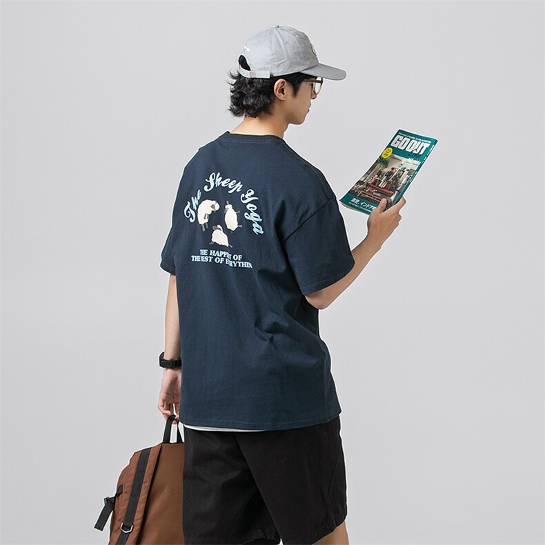外27-2GANYOU日系240g跑量款基础后背印花T恤TX62-P38,男装T恤,新杭派外27-2