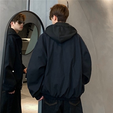 美式复古cleanfit假两件解构设计连帽夹克外套JK124-p78，男装夹克，电商C307