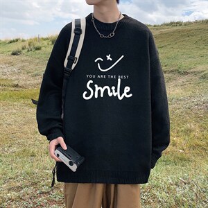 ！品质2023秋冬新款男士圆领毛衣百搭加厚保暖针织衫M805P45，男装针织衫/毛衣，电商B220