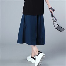 2022年春季新款裙子女宽松显瘦韩版松紧腰半身裙女休闲百搭a字裙，女装半身裙，简韵佳