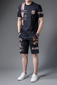 JG22-15男士2023年春夏季新款运动套装短袖短裤T恤卫裤二件套P125图片