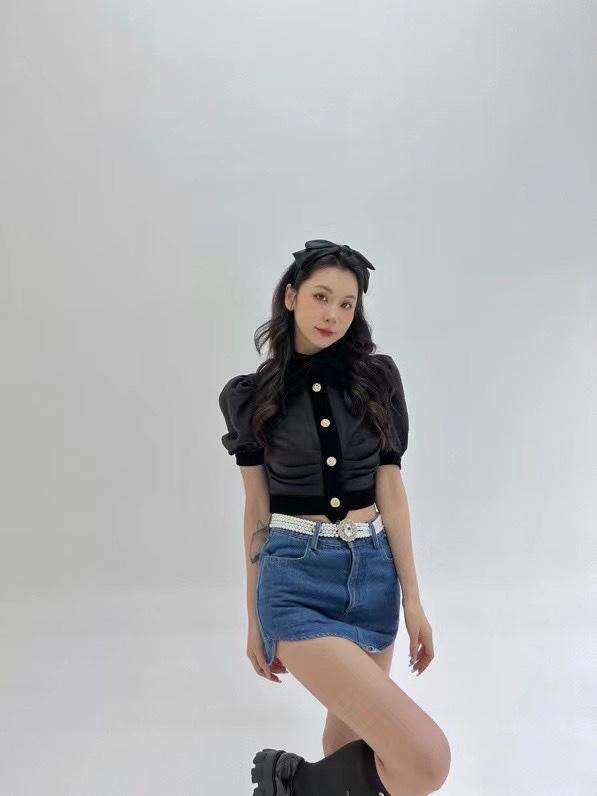 蝴蝶结透视衬衫，女装衬衫，HE