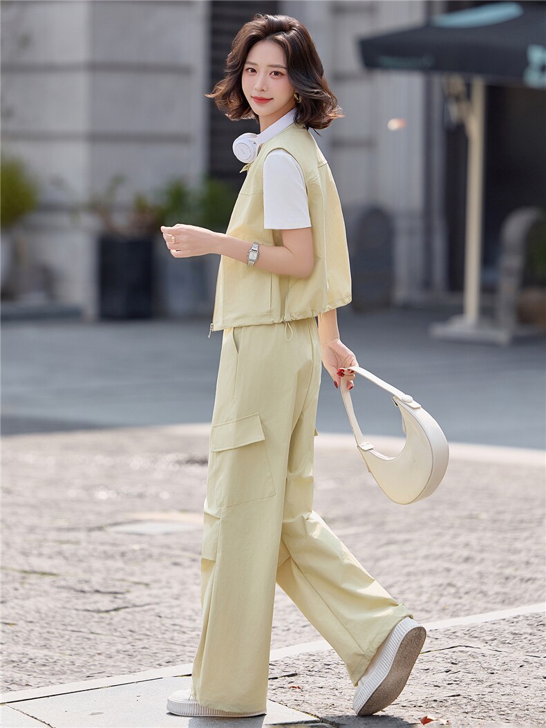 [大货]2026年夏季三件套女装T恤长裤马甲休闲套装,女装套装/套裙,微微衣阁
