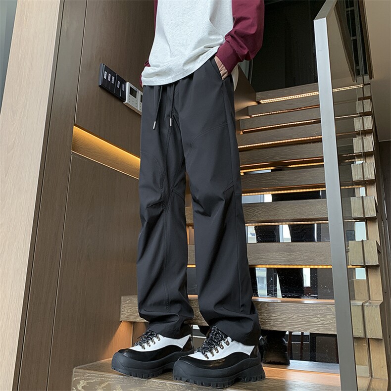 秋季新款软壳拼接打褶防水冲锋裤XZ604-KG88-特P40控78,男装休闲裤,星座604