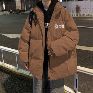 港风夜景冬款字母印花宽松休闲立领棉服A247-MY2091特批65控98图片