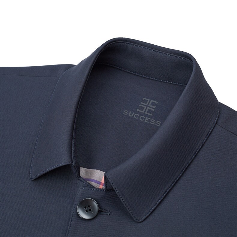 GDN-F2156春秋新款男士风衣翻领商务领导服男装纯色外套,男装风衣,电商B360