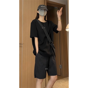 美式风简约重磅短袖T恤男女休闲宽松型百搭圆领上衣T3710-特价P27图片