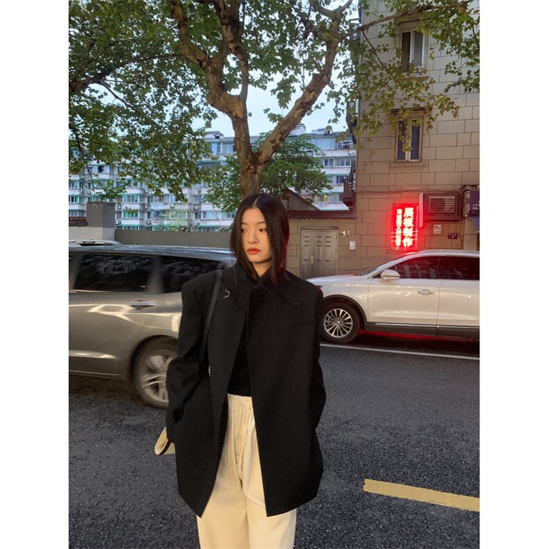 网络图现货！新中式西装风盘扣西服设计感痞帅外套R2333-P70图片