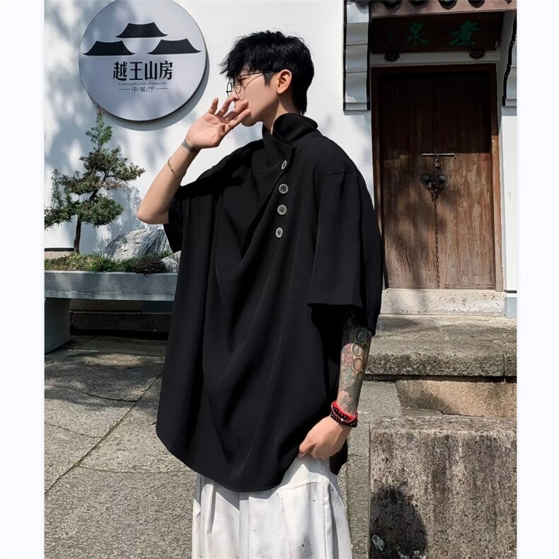 衬衫男士韩版潮流痞子帅气百搭宽松2024新款ins宽松外套CY779-P46图片