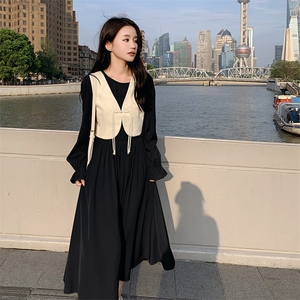 新中式国风连衣裙女春秋2025新款流行套装裙气质高级感盘扣复古图片