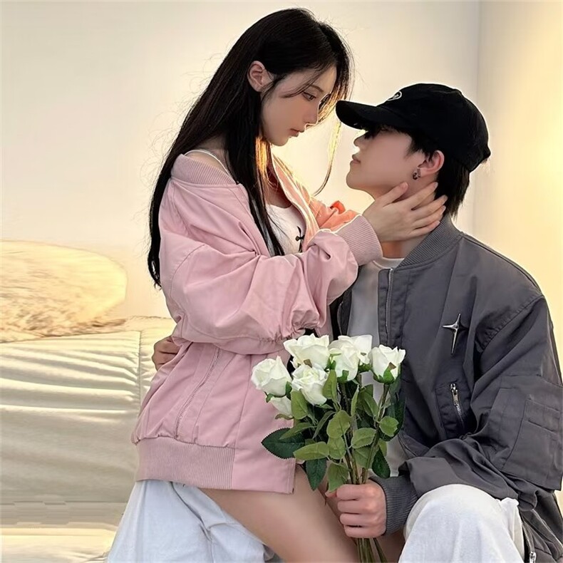新款男女日系长袖短外套气质潮流纯色外套J58P55,男装夹克,星座1116-2