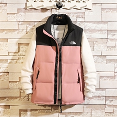 有版权现货刺绣立领宽松外套马甲时尚男女款韩版羽绒服MJ02P65，男装羽绒服，星座301D-5(原星座1415）