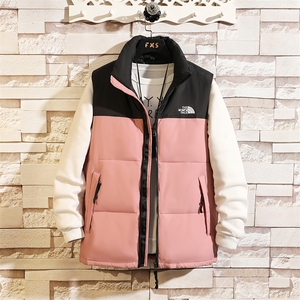 有版权  现货刺绣立领宽松外套马甲时尚男女款韩版羽绒服MJ02P65图片