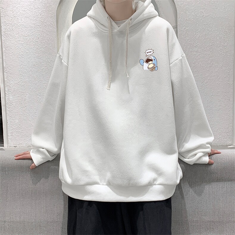 WY2239-P35加绒款-P40纯棉连帽卫衣男大码运动帽衫宽松薄外套男,男装卫衣,电商A040