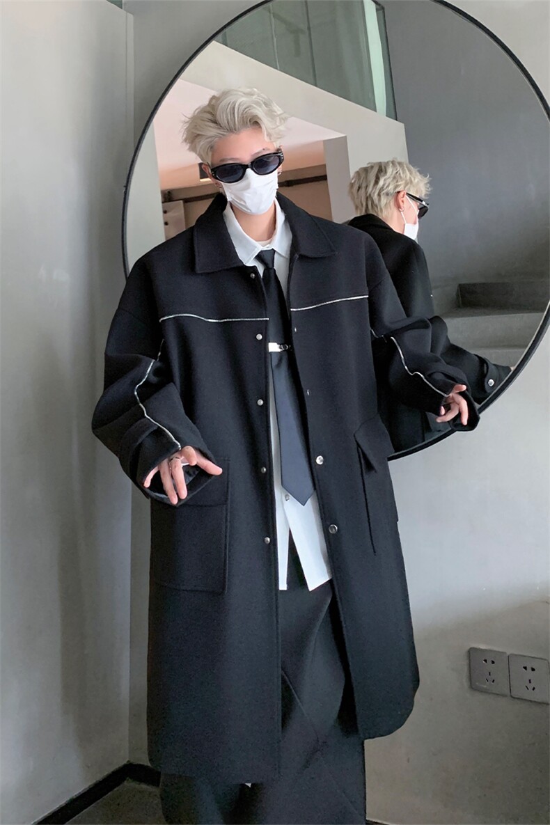 中长款男装呢料呢子大衣2025冬季呢子外套XZ514-2-24271-P138,男装毛呢大衣,星座514-2(原B239)