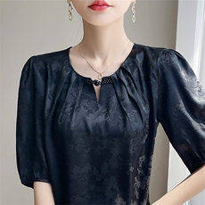 短袖t恤女夏季v领宽松简约百搭打底女上衣，女装针织衫/毛衣，绒宛羊绒