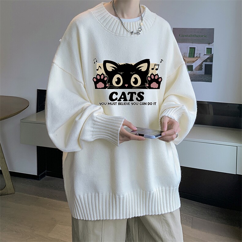 半高领毛衣男大码胖子针织衫毛线衣M18389-P45加绒款-P65，男装针织衫/毛衣，电商A040