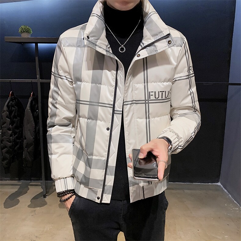 主推差价大立领潮牌男学生短款外套羽绒服亮面潮牌,男装羽绒服,星座301D-5(原星座1415）