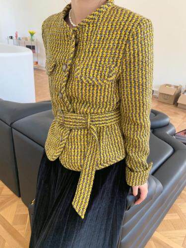 编织短西装，女装西装，HE