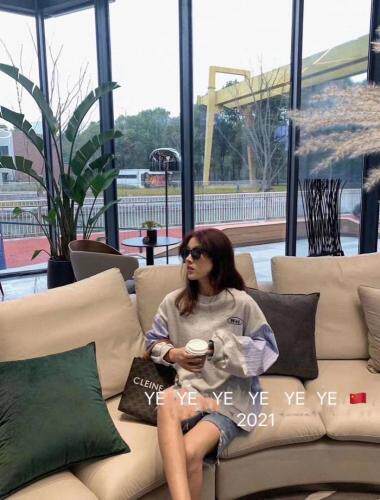 Simple.简希2021春季新款时尚卫衣拼接元素假两件，女装卫衣/绒衫，simple简希