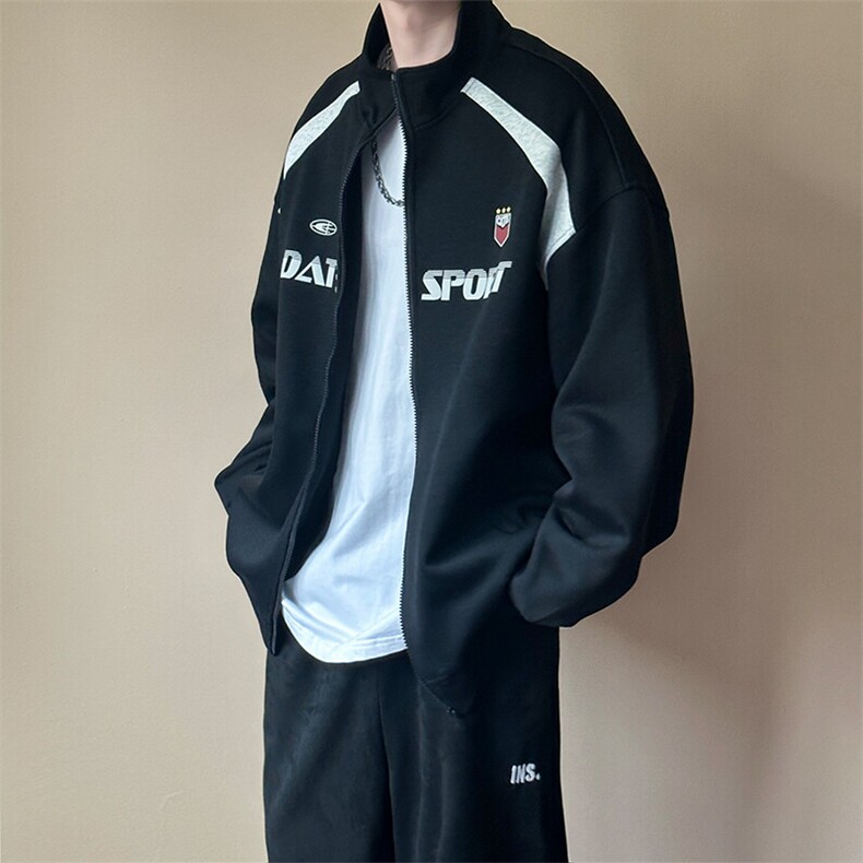 现货新款刺绣立领夹克外套男潮牌时尚休闲上衣A351-AW2518-P110,男装夹克,电商A351