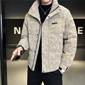 标50 贴标花纹立领皮羽绒服男 休闲上衣外套A329-YR9968-P225图片