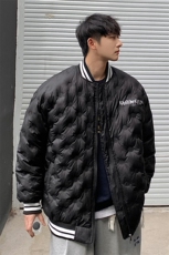 1定制面料宽松保暖棒球领大码M-5XL羽绒服男外套8709P168控229，男装羽绒服，星座226-2