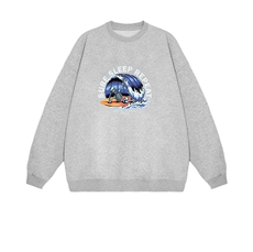 2025时尚百搭通勤简约休闲海浪骷髅头，女装卫衣/绒衫，花可