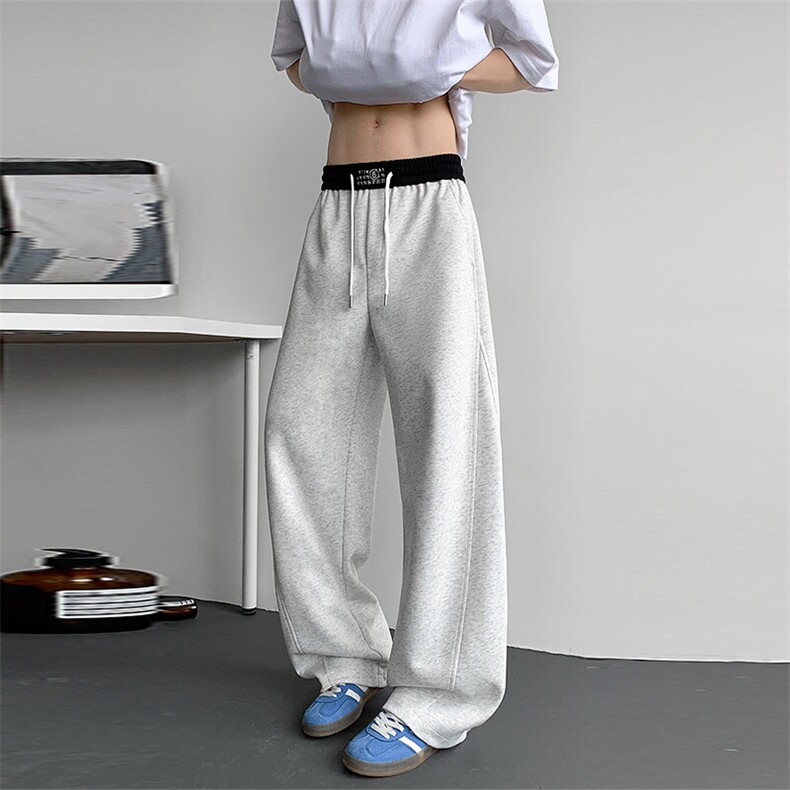 休闲裤男秋季新款港风宽松高品质华棉复合牛奶丝长裤K8558-特P40，男装休闲裤，星座214-9