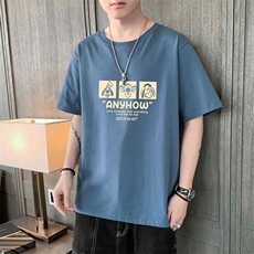 2025夏季新款现货潮流男士圆领印花休闲短袖T恤1210-2-DT187-P10，男装T恤，星座1816-2（原1210–2）
