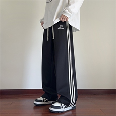 供抖音主推条纹休闲运动裤秋季秋冬宽松X416b-1-KL906-特P40控58，女装休闲裤，星座416B-1